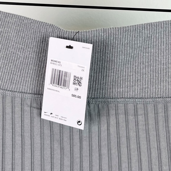 NWT Nike Yoga Plus Ribbed Wrap Look Jogger Pants in Grey - Picture 6 of 8